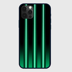 Чехол для iPhone 12 Pro Max Neon turquoise, цвет: 3D-черный