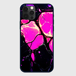 Чехол для iPhone 12 Pro Max Розовые пятна в текстуре, цвет: 3D-черный