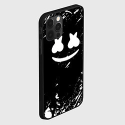 Чехол для iPhone 12 Pro Max Marshmello брызги красок, цвет: 3D-черный — фото 2