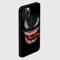 Чехол для iPhone 12 Pro Max Веном зубастый, цвет: 3D-черный — фото 2