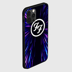 Чехол для iPhone 12 Pro Max Foo Fighters neon energy, цвет: 3D-черный — фото 2
