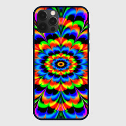 Чехол для iPhone 12 Pro Max Оптические иллюзии психоделика, цвет: 3D-черный