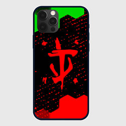 Чехол для iPhone 12 Pro Max Doom лого соты текстура, цвет: 3D-черный