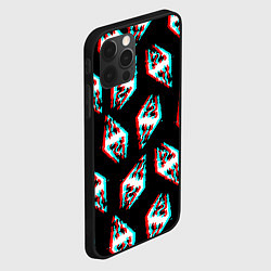 Чехол для iPhone 12 Pro Max Skyrim glitch logo patten, цвет: 3D-черный — фото 2