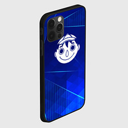 Чехол для iPhone 12 Pro Max Tomodachi Game blue poly, цвет: 3D-черный — фото 2