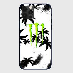 Чехол для iPhone 12 Pro Max Monster energy пальмы, цвет: 3D-черный