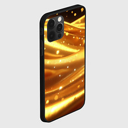 Чехол для iPhone 12 Pro Max Золотая ткань с блестками, цвет: 3D-черный — фото 2