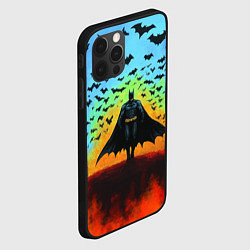 Чехол для iPhone 12 Pro Max Бэтмен и летучие мыши, цвет: 3D-черный — фото 2