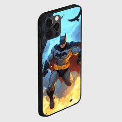 Чехол для iPhone 12 Pro Max Бэтмен в прыжке, цвет: 3D-черный — фото 2
