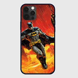 Чехол для iPhone 12 Pro Max Бэтмен застыл в воздухе, цвет: 3D-черный