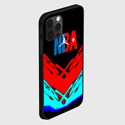 Чехол для iPhone 12 Pro Max NBA краски геометрия, цвет: 3D-черный — фото 2