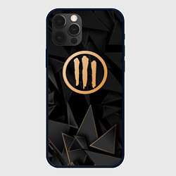 Чехол для iPhone 12 Pro Max Three Days Grace golden poly, цвет: 3D-черный