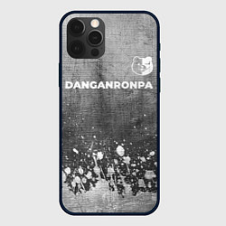 Чехол для iPhone 12 Pro Max Danganronpa - grey gradient посередине, цвет: 3D-черный