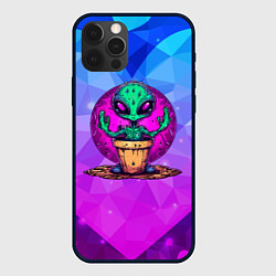 Чехол для iPhone 12 Pro Max Кактус в виде инопланетянина, цвет: 3D-черный