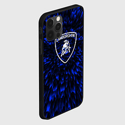 Чехол для iPhone 12 Pro Max Lamborghini blue energy, цвет: 3D-черный — фото 2