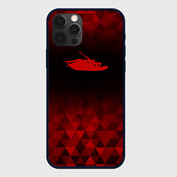 Чехол для iPhone 12 Pro Max Papa Roach red poly, цвет: 3D-черный