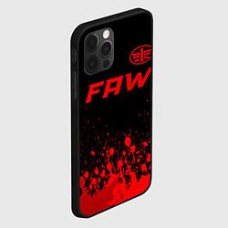 Чехол для iPhone 12 Pro Max FAW - red gradient посередине, цвет: 3D-черный — фото 2
