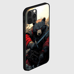 Чехол для iPhone 12 Pro Max Медведь самурай, цвет: 3D-черный — фото 2