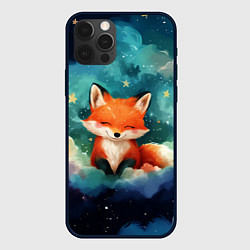 Чехол для iPhone 12 Pro Max Лисенок на облаках, цвет: 3D-черный