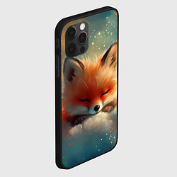 Чехол для iPhone 12 Pro Max Лисенок спит на облаке, цвет: 3D-черный — фото 2