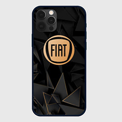 Чехол для iPhone 12 Pro Max Fiat golden poly, цвет: 3D-черный
