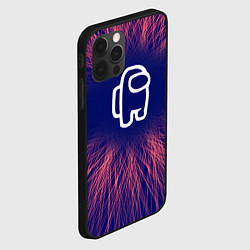 Чехол для iPhone 12 Pro Max Among Us red energy, цвет: 3D-черный — фото 2