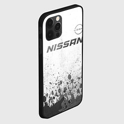 Чехол для iPhone 12 Pro Max Nissan - white gradient посередине, цвет: 3D-черный — фото 2