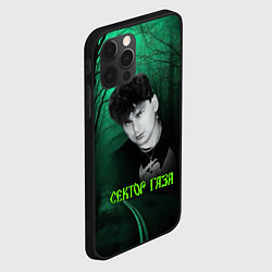 Чехол для iPhone 12 Pro Max Сектор газа зеленый фон, цвет: 3D-черный — фото 2