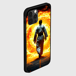 Чехол для iPhone 12 Pro Max Айкидоист и огненный вихрь, цвет: 3D-черный — фото 2