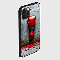 Чехол для iPhone 12 Pro Max Кикбоксеркие перчатки на сером, цвет: 3D-черный — фото 2