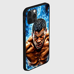 Чехол для iPhone 12 Pro Max Артуро Гатти в синем пламени, цвет: 3D-черный — фото 2
