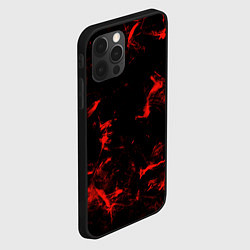 Чехол для iPhone 12 Pro Max Color red black, цвет: 3D-черный — фото 2