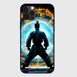 Чехол для iPhone 12 Pro Max Кунг-фу боец, цвет: 3D-черный