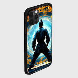 Чехол для iPhone 12 Pro Max Кунг-фу боец, цвет: 3D-черный — фото 2