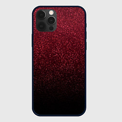 Чехол для iPhone 12 Pro Max Амарантовый градиент крошка, цвет: 3D-черный