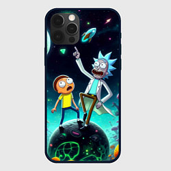 Чехол для iPhone 12 Pro Max Рик и Морти на планете сказочных грибов, цвет: 3D-черный