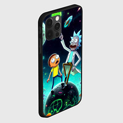 Чехол для iPhone 12 Pro Max Рик и Морти на планете сказочных грибов, цвет: 3D-черный — фото 2