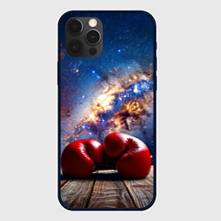 Чехол для iPhone 12 Pro Max Боксерские перчатки в космосе, цвет: 3D-черный
