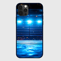 Чехол для iPhone 12 Pro Max Синий ринг в огне, цвет: 3D-черный