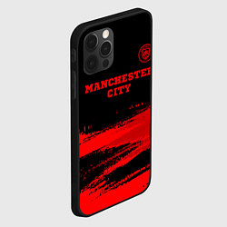 Чехол для iPhone 12 Pro Max Manchester City - red gradient посередине, цвет: 3D-черный — фото 2