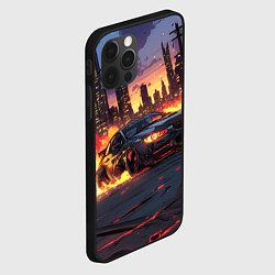 Чехол для iPhone 12 Pro Max BMW огненная дорога, цвет: 3D-черный — фото 2