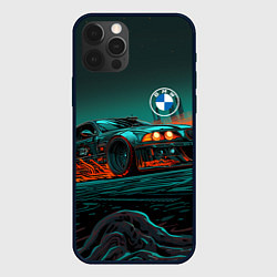 Чехол для iPhone 12 Pro Max Зеленый БМВ, цвет: 3D-черный
