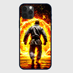 Чехол для iPhone 12 Pro Max Джиу-джитсу в огне, цвет: 3D-черный