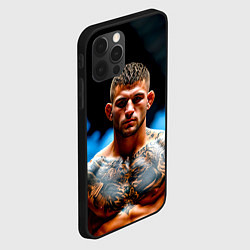 Чехол для iPhone 12 Pro Max Дастин Порье в дыму, цвет: 3D-черный — фото 2