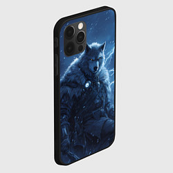 Чехол для iPhone 12 Pro Max Волк повелитель молний, цвет: 3D-черный — фото 2