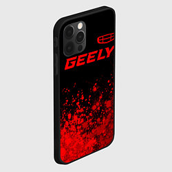 Чехол для iPhone 12 Pro Max Geely - red gradient посередине, цвет: 3D-черный — фото 2