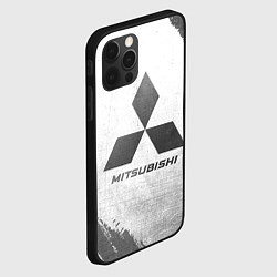 Чехол для iPhone 12 Pro Max Mitsubishi - white gradient, цвет: 3D-черный — фото 2