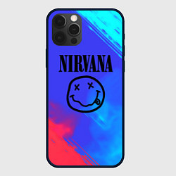 Чехол для iPhone 12 Pro Max Nirvana жидкие краски, цвет: 3D-черный