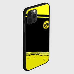 Чехол для iPhone 12 Pro Max Borussia жёлтые полосы, цвет: 3D-черный — фото 2