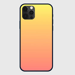 Чехол для iPhone 12 Pro Max Градиент нежный жёлто-розовый, цвет: 3D-черный